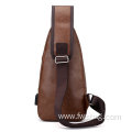 2022 Promotional Factory Wholesale Pu Leather Chest Bag Durable Large Waterproof Multifunctional Chest Bag